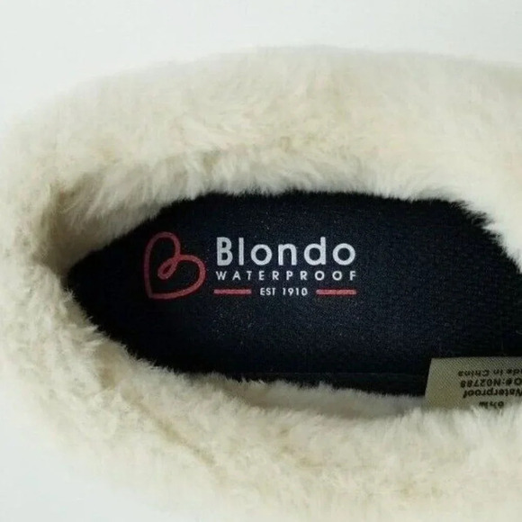 Blondo Suri Comfy Cognac Suede Fur-lined Waterproof Slip-on Platform Clog Shoe - Picture 3 of 12